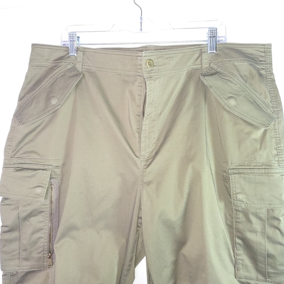 Lauren Ralph Lauren Black Label Women’s 18W Cargo Pants Olive Green Utility - Picture 2 of 13
